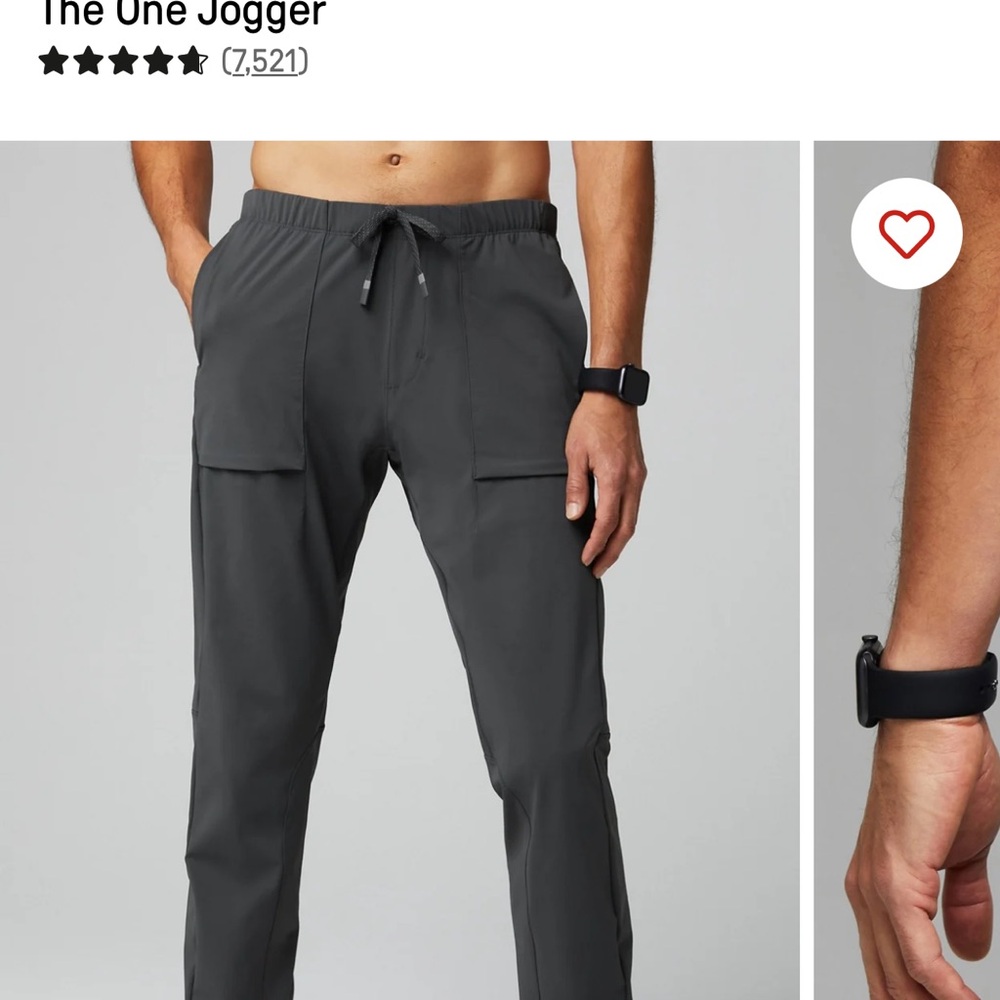 Fabletics Men Large L The One Jogger Onyx